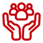 Icon with cupped hands