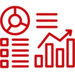 Icon with various charts