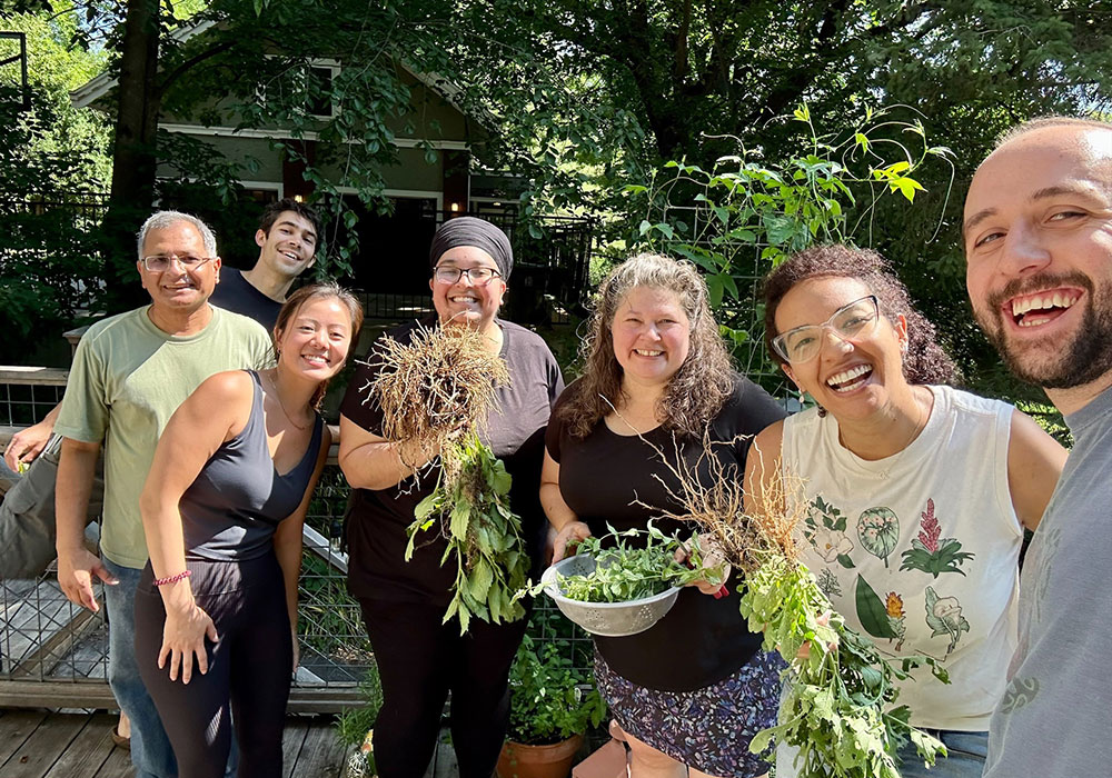 Fellows with medicinal plants