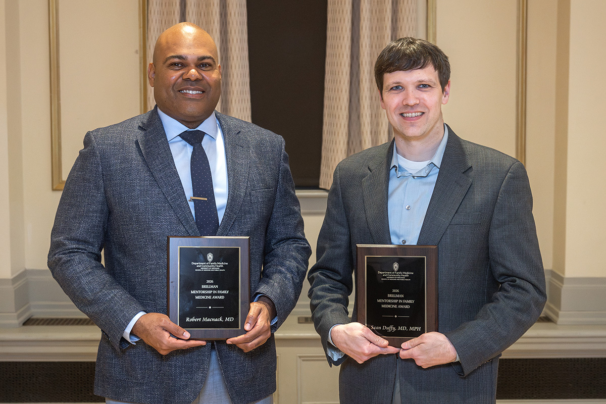 Recipients of the Brillman Mentorship in Family Medicine Award.