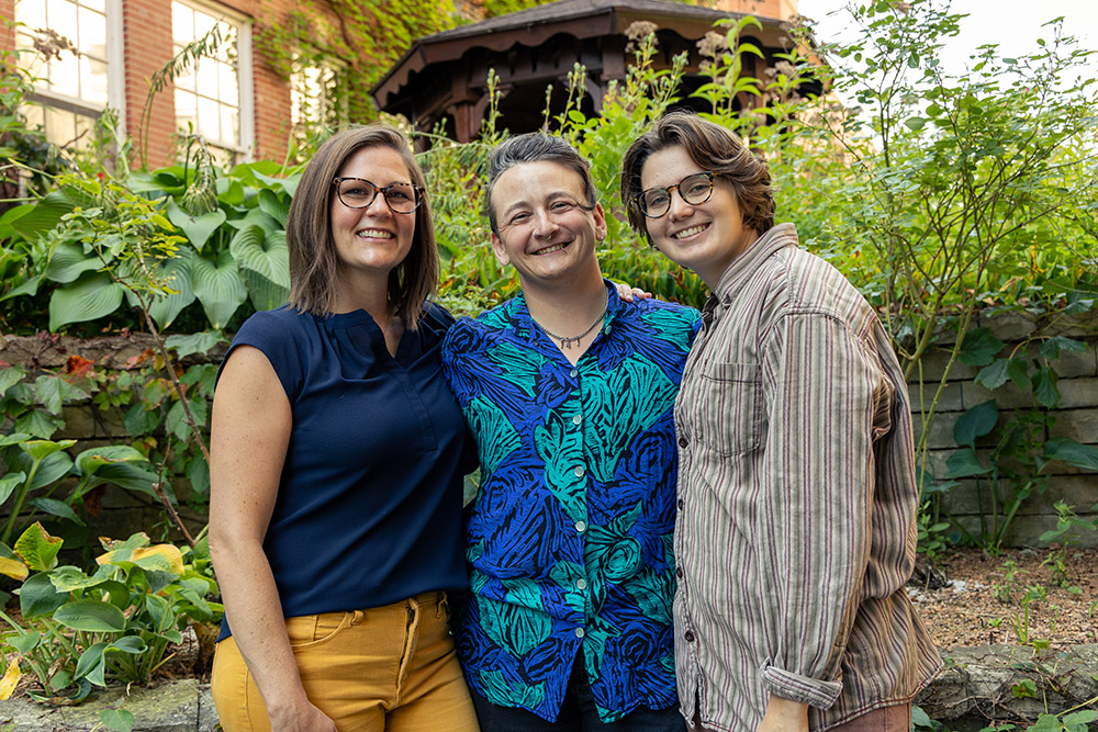 Office of Community Health coordinators in St Mary's Hospital garden.