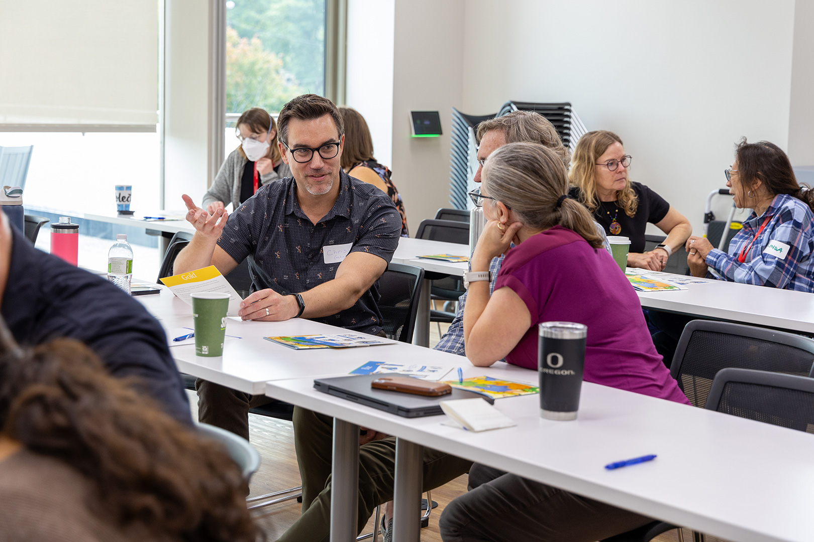 Workshop discussion between researchers, faculty, and staff.